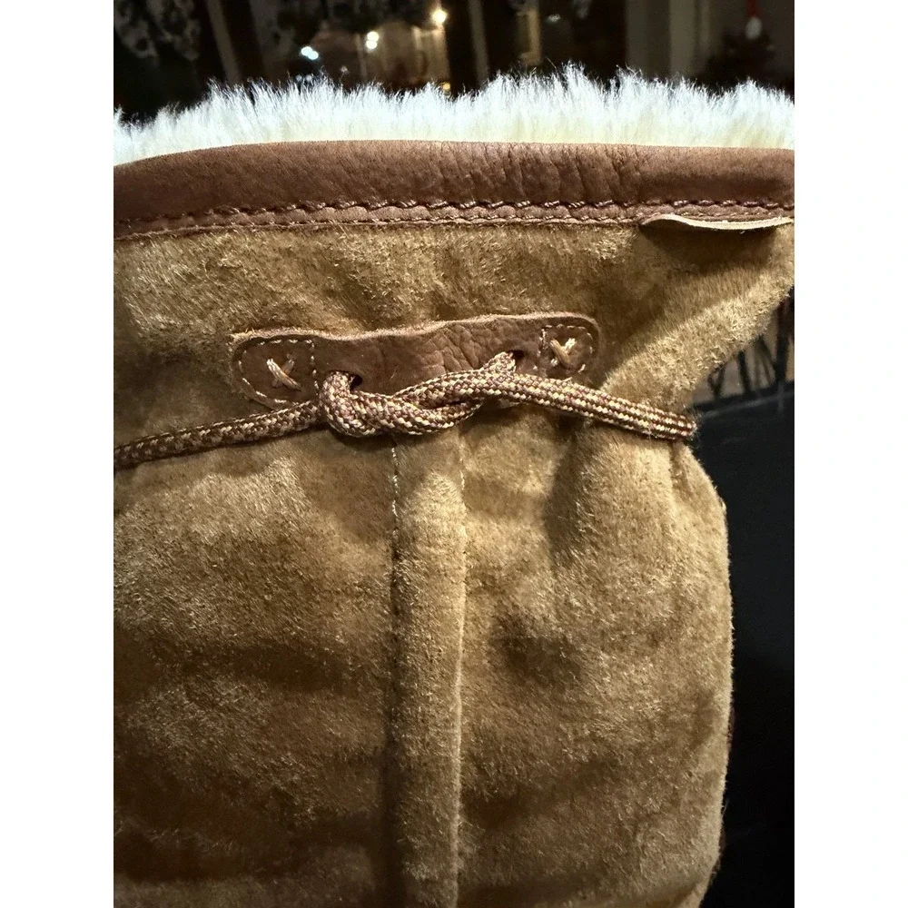 Cushe‎ Cascade Tan Suede Waterproof Winter Boots Womens 6 Faux Fur Boho Cabin